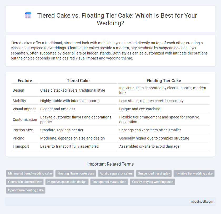 Tiered Cake vs. Floating Tier Cake: Which Is Best for Your Wedding?