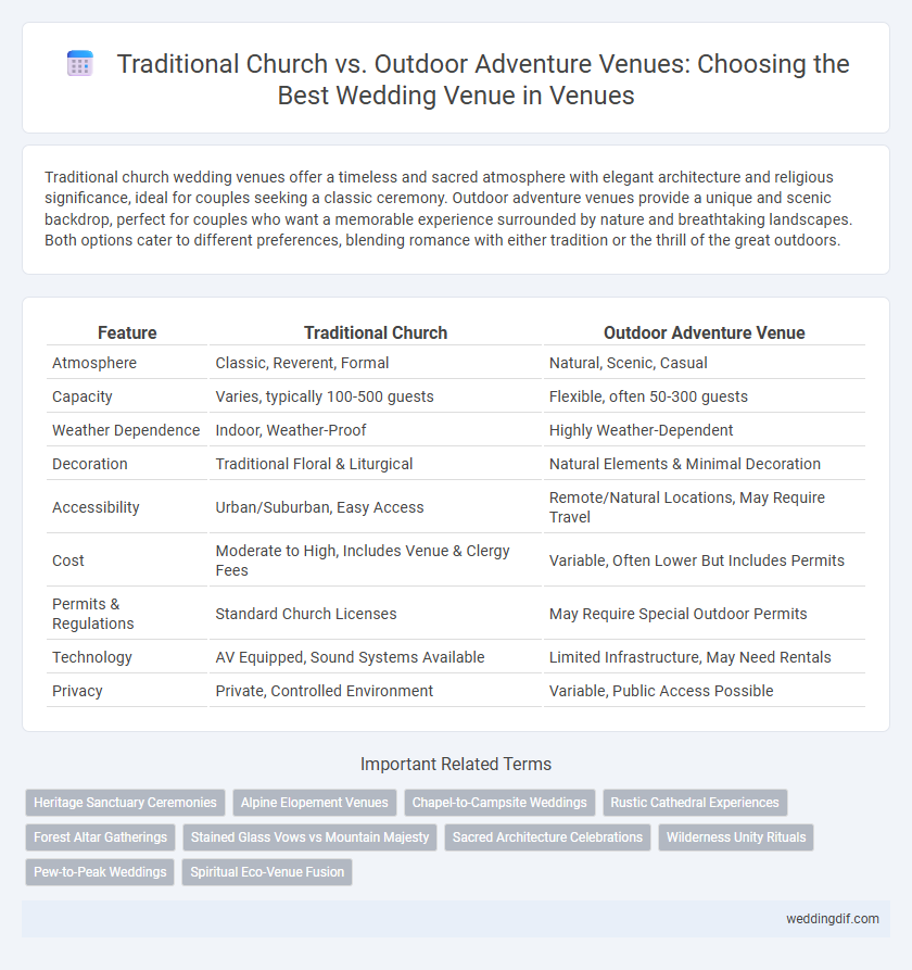 Traditional Church vs. Outdoor Adventure Venues: Choosing the Best Wedding Venue in Venues