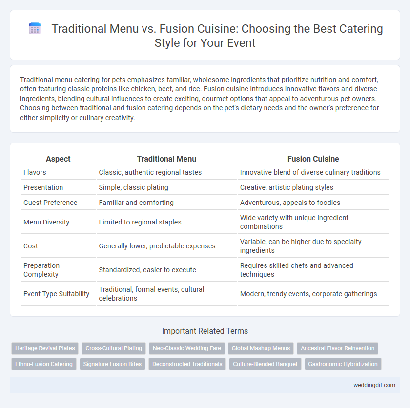 Traditional Menu vs. Fusion Cuisine: Choosing the Best Catering Style for Your Event