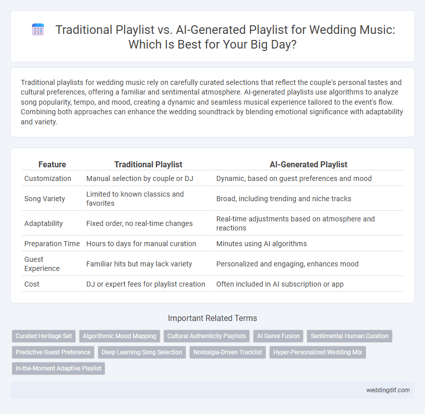 Traditional Playlist vs. AI-Generated Playlist for Wedding Music: Which Is Best for Your Big Day?