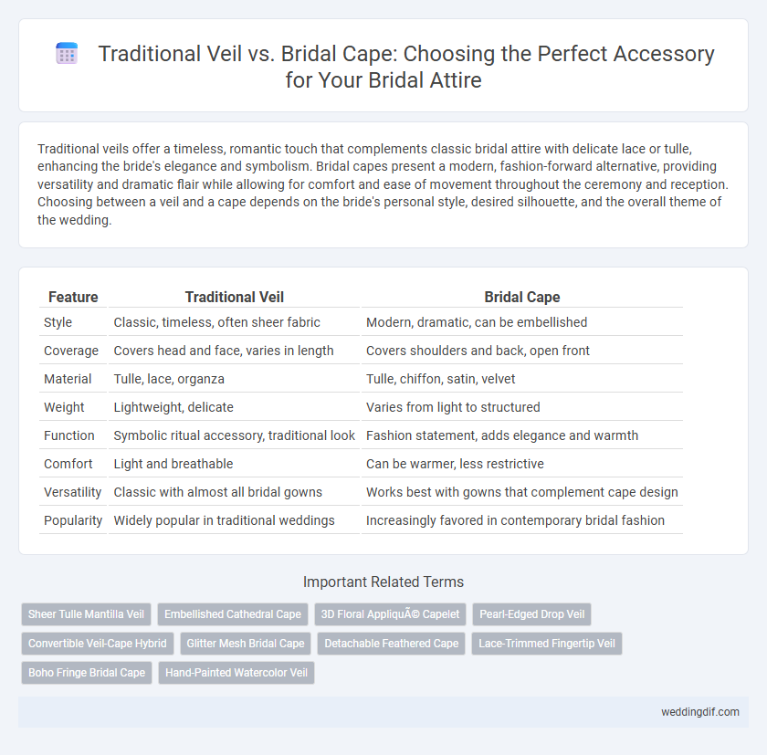 Traditional Veil vs. Bridal Cape: Choosing the Perfect Accessory for Your Bridal Attire