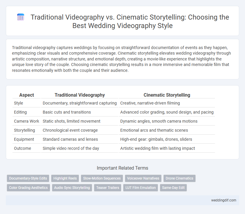 Traditional Videography vs. Cinematic Storytelling: Choosing the Best Wedding Videography Style