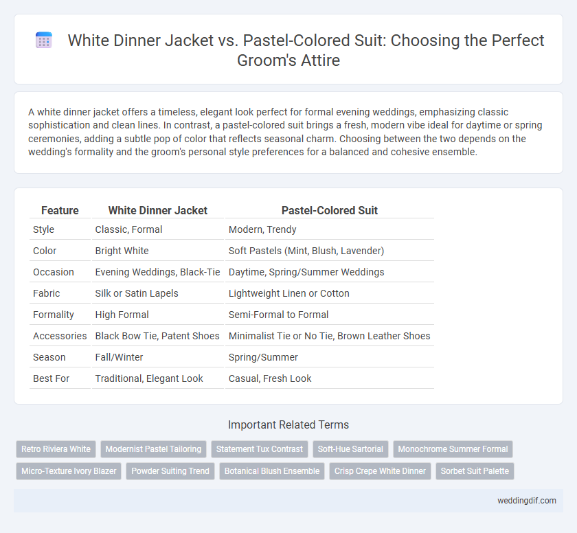 White Dinner Jacket vs. Pastel-Colored Suit: Choosing the Perfect Groom's Attire