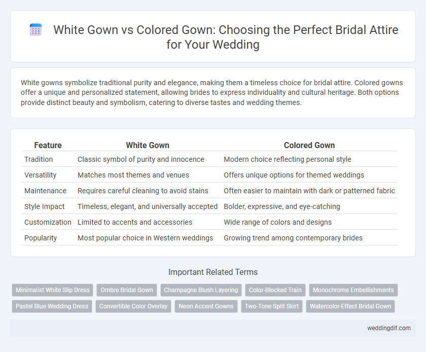 White Gown vs Colored Gown: Choosing the Perfect Bridal Attire for Your Wedding