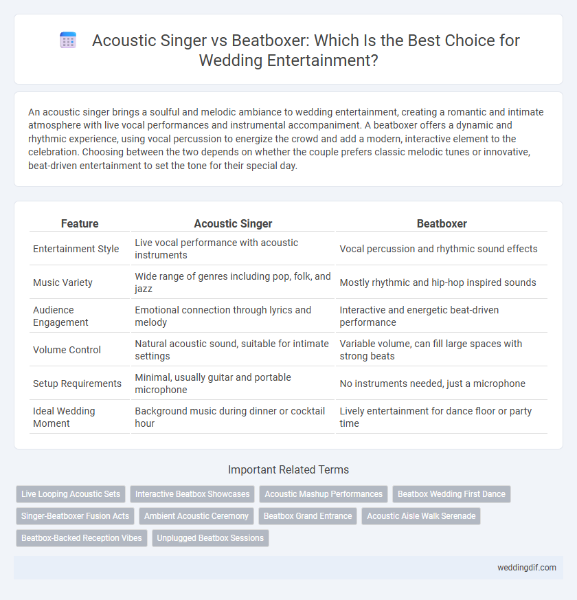 Acoustic Singer vs Beatboxer: Which Is the Best Choice for Wedding Entertainment?