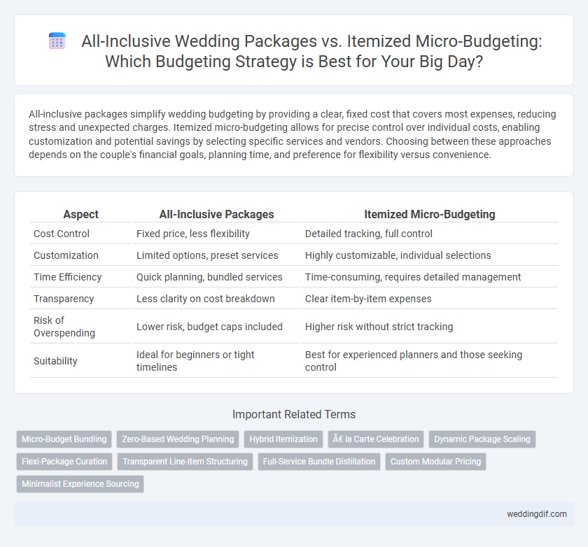 All-Inclusive Wedding Packages vs. Itemized Micro-Budgeting: Which Budgeting Strategy is Best for Your Big Day?