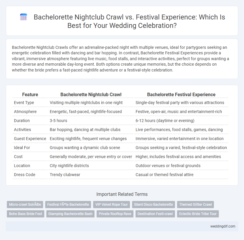 Bachelorette Nightclub Crawl vs. Festival Experience: Which Is Best for Your Wedding Celebration?
