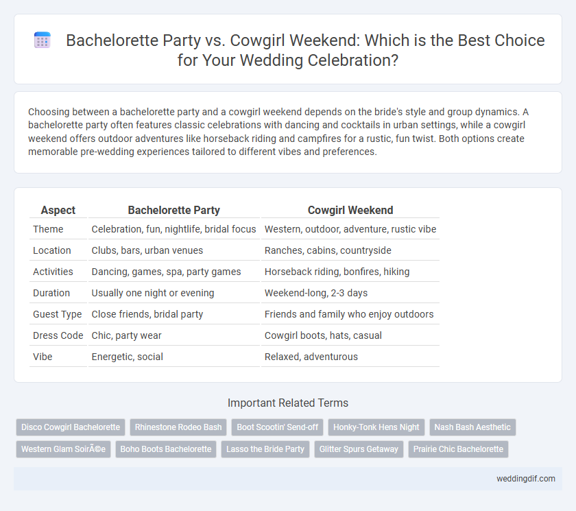 Bachelorette Party vs. Cowgirl Weekend: Which is the Best Choice for Your Wedding Celebration?