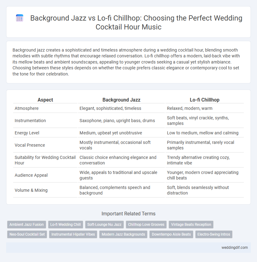 Background Jazz vs Lo-fi Chillhop: Choosing the Perfect Wedding Cocktail Hour Music