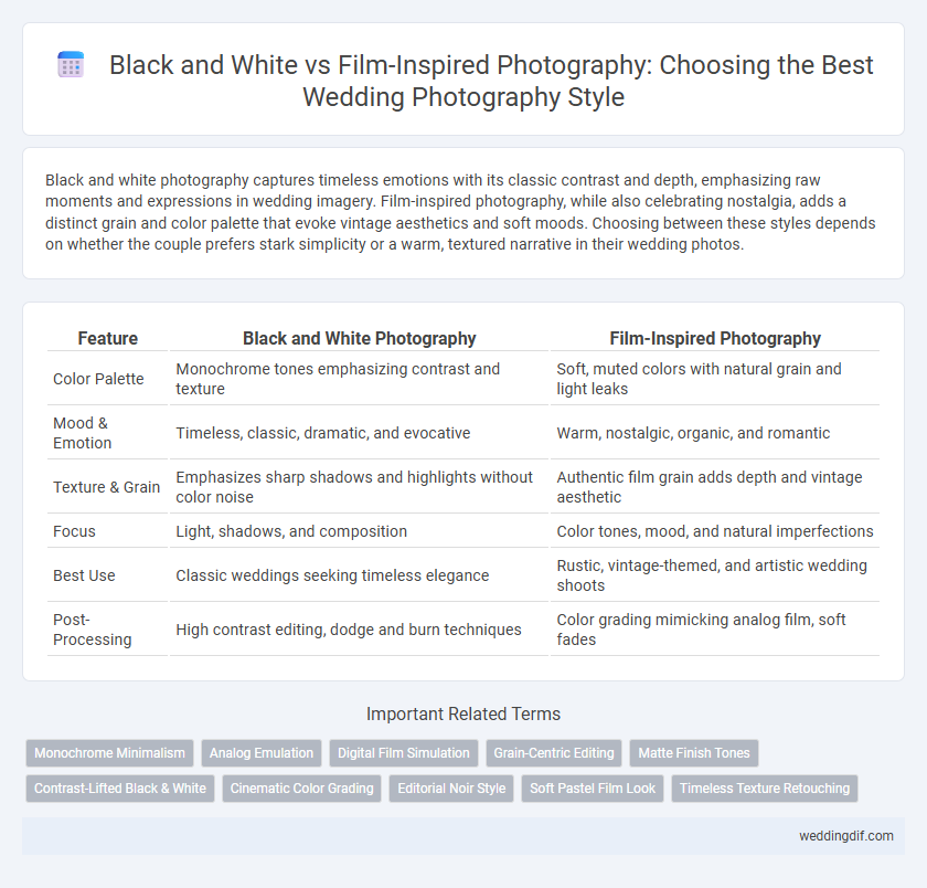 Black and White vs Film-Inspired Photography: Choosing the Best Wedding Photography Style
