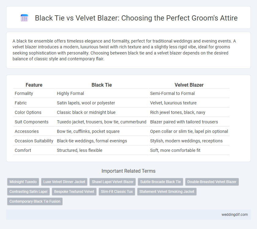 Black Tie vs Velvet Blazer: Choosing the Perfect Groom's Attire