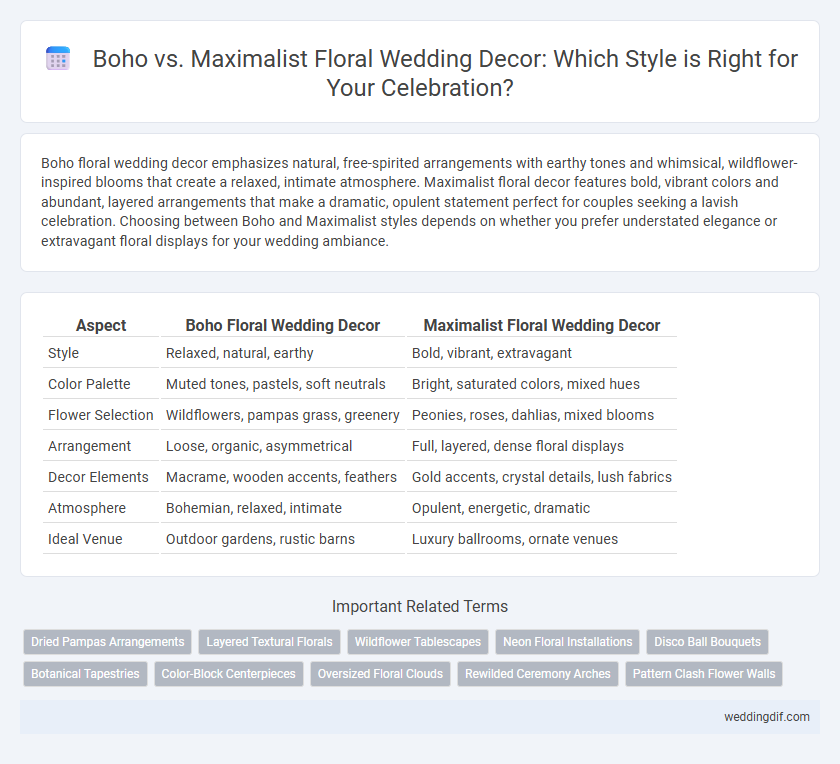 Boho vs. Maximalist Floral Wedding Decor: Which Style is Right for Your Celebration?