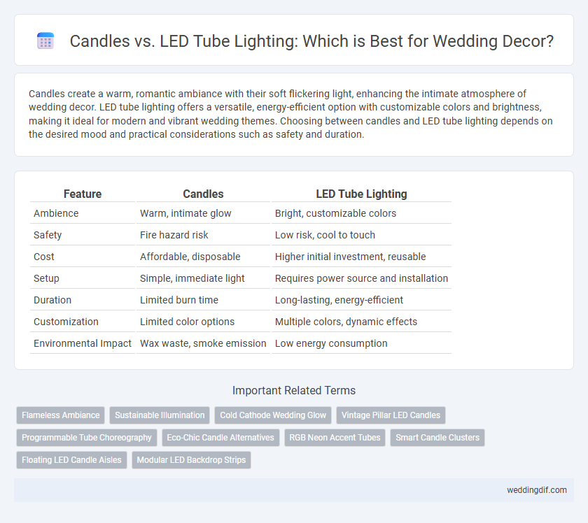 Candles vs. LED Tube Lighting: Which is Best for Wedding Decor?