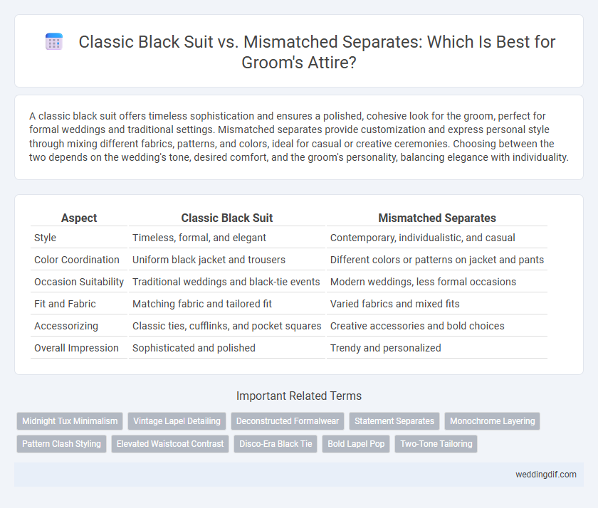 Classic Black Suit vs. Mismatched Separates: Which Is Best for Groom's Attire?