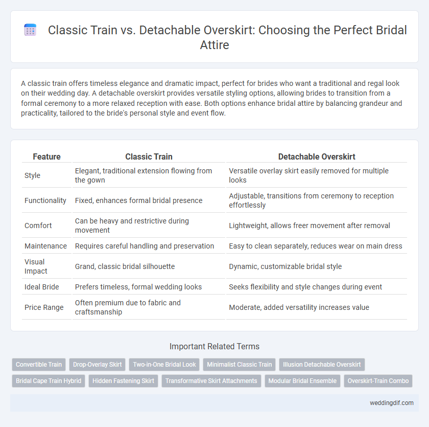 Classic Train vs. Detachable Overskirt: Choosing the Perfect Bridal Attire