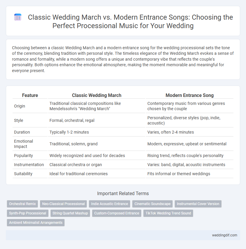 Classic Wedding March vs. Modern Entrance Songs: Choosing the Perfect Processional Music for Your Wedding