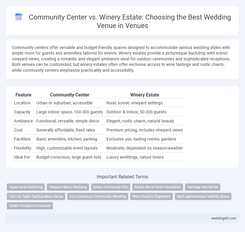 Community Center vs. Winery Estate: Choosing the Best Wedding Venue in Venues