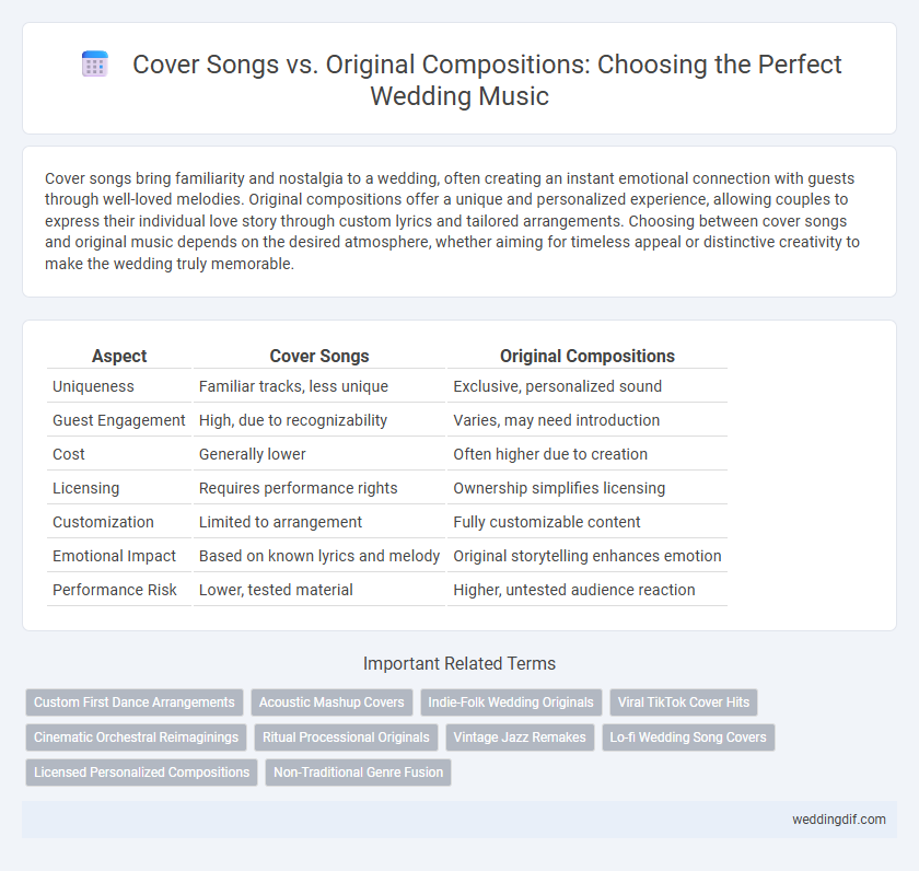 Cover Songs vs. Original Compositions: Choosing the Perfect Wedding Music