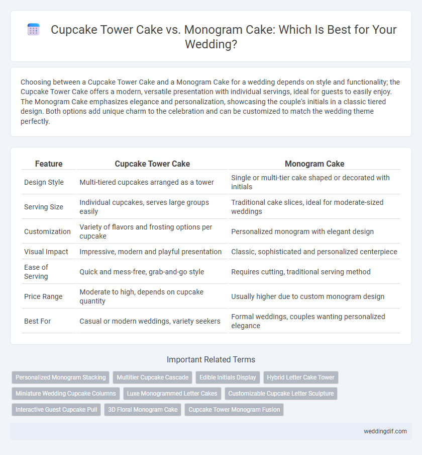 Cupcake Tower Cake vs. Monogram Cake: Which Is Best for Your Wedding?
