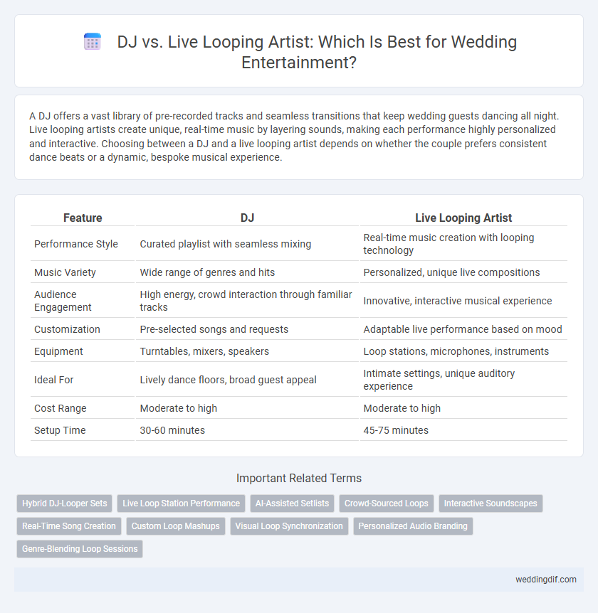 DJ vs. Live Looping Artist: Which Is Best for Wedding Entertainment?
