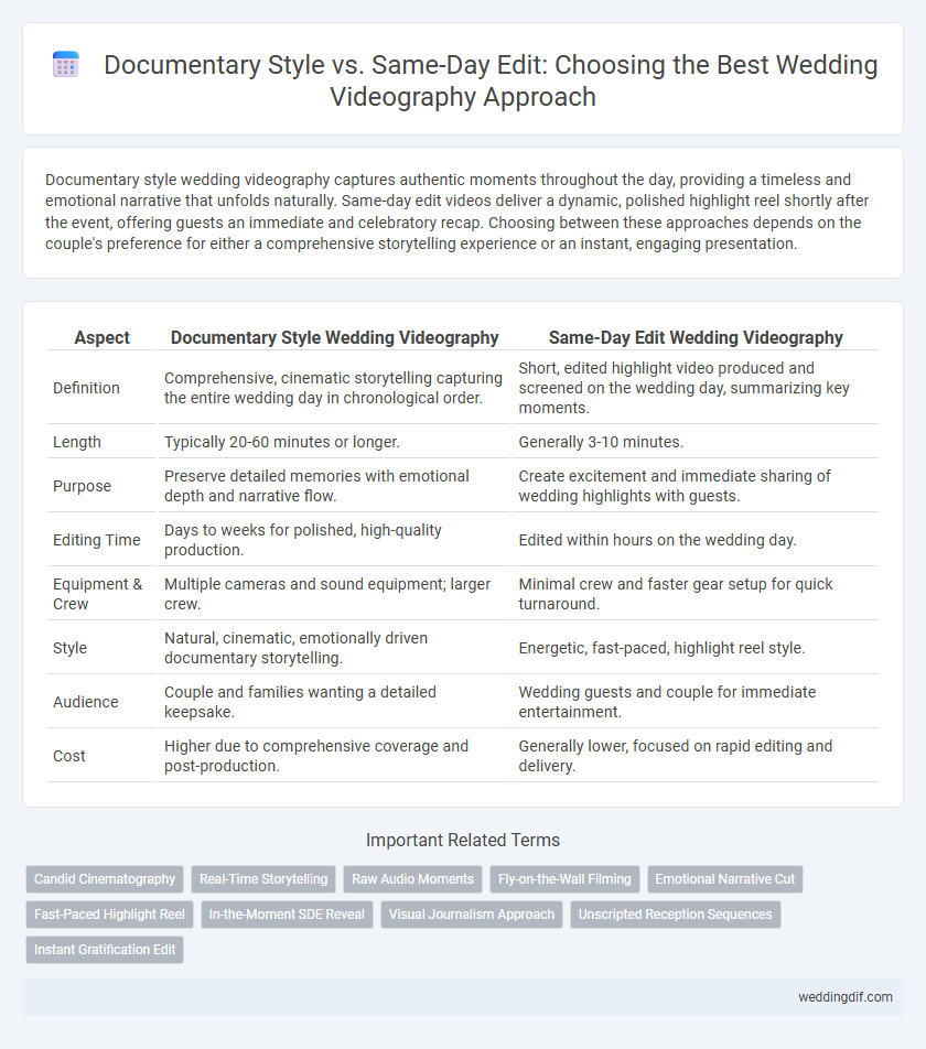 Documentary Style vs. Same-Day Edit: Choosing the Best Wedding Videography Approach