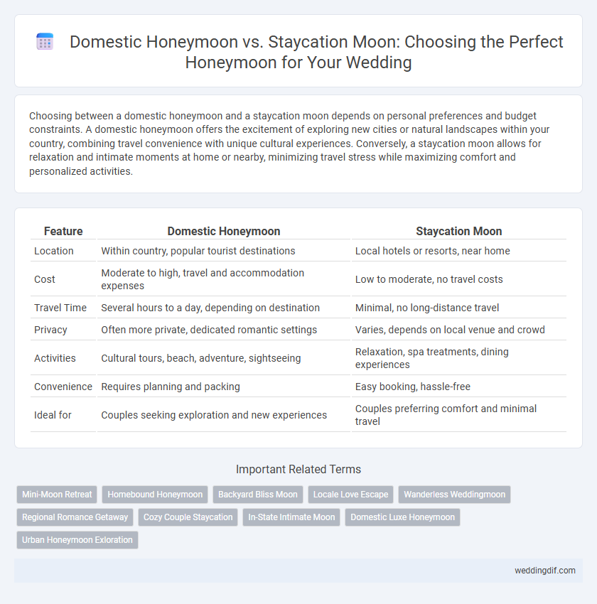 Domestic Honeymoon vs. Staycation Moon: Choosing the Perfect Honeymoon for Your Wedding