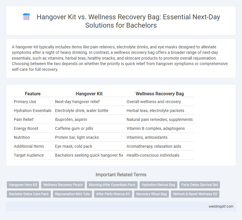 Hangover Kit vs. Wellness Recovery Bag: Essential Next-Day Solutions for Bachelors