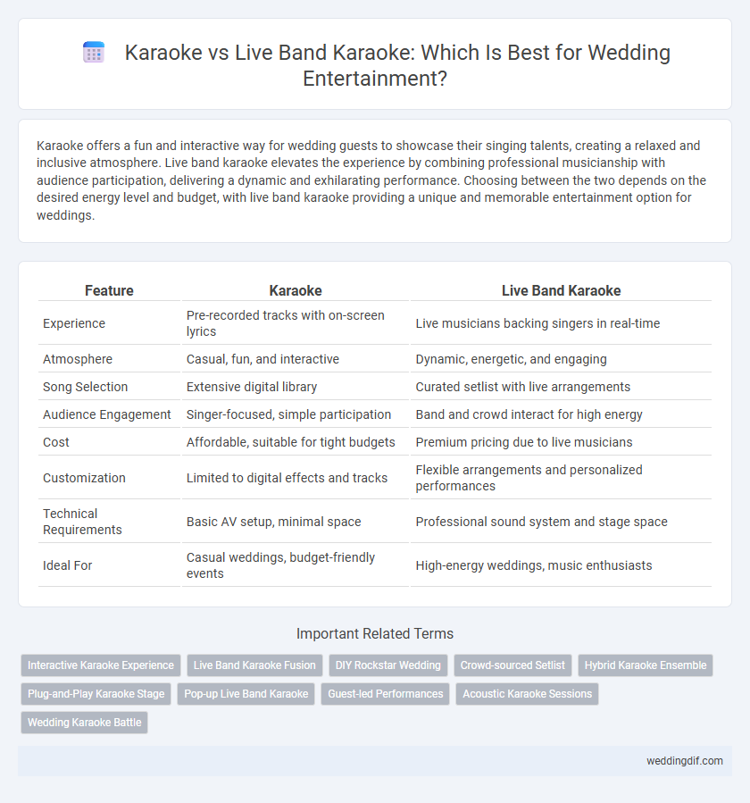 Karaoke vs Live Band Karaoke: Which Is Best for Wedding Entertainment?