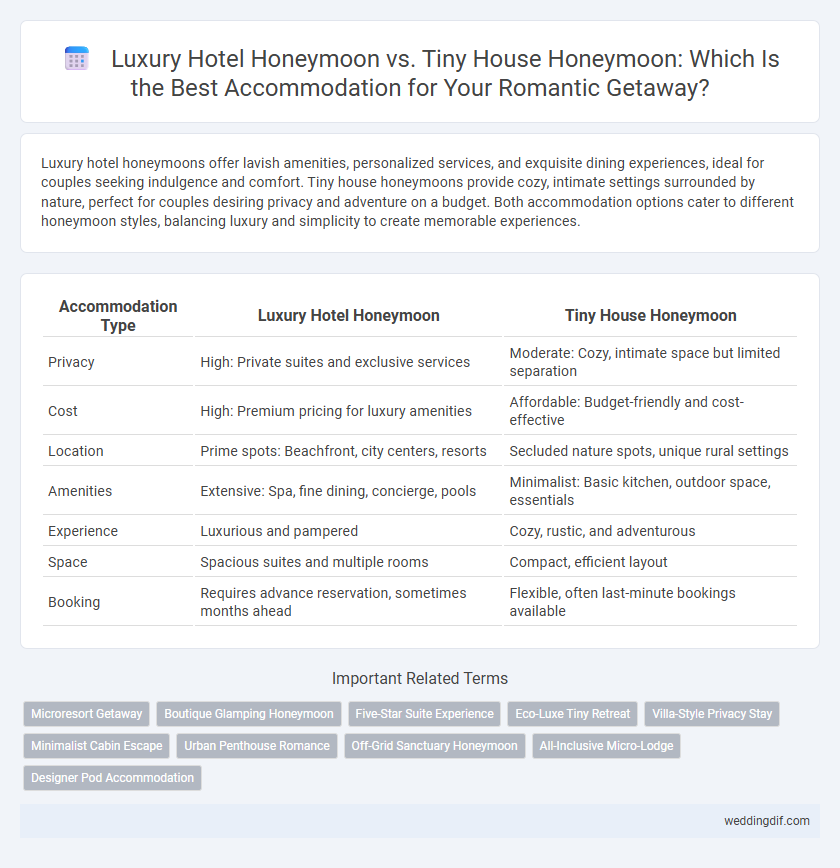 Luxury Hotel Honeymoon vs. Tiny House Honeymoon: Which Is the Best Accommodation for Your Romantic Getaway?