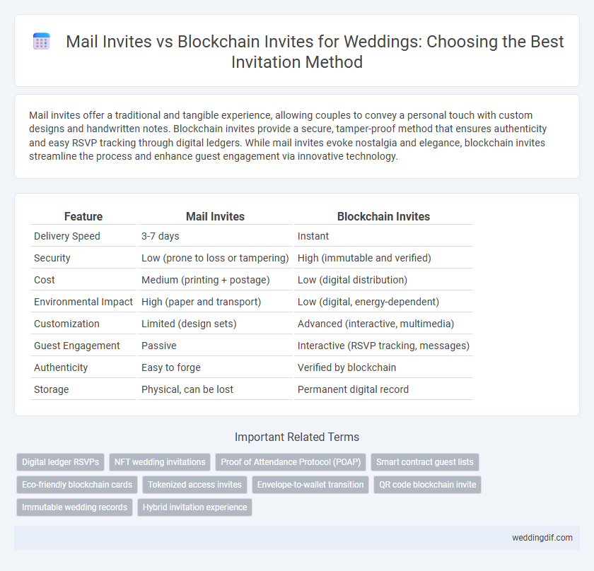 Mail Invites vs Blockchain Invites for Weddings: Choosing the Best Invitation Method