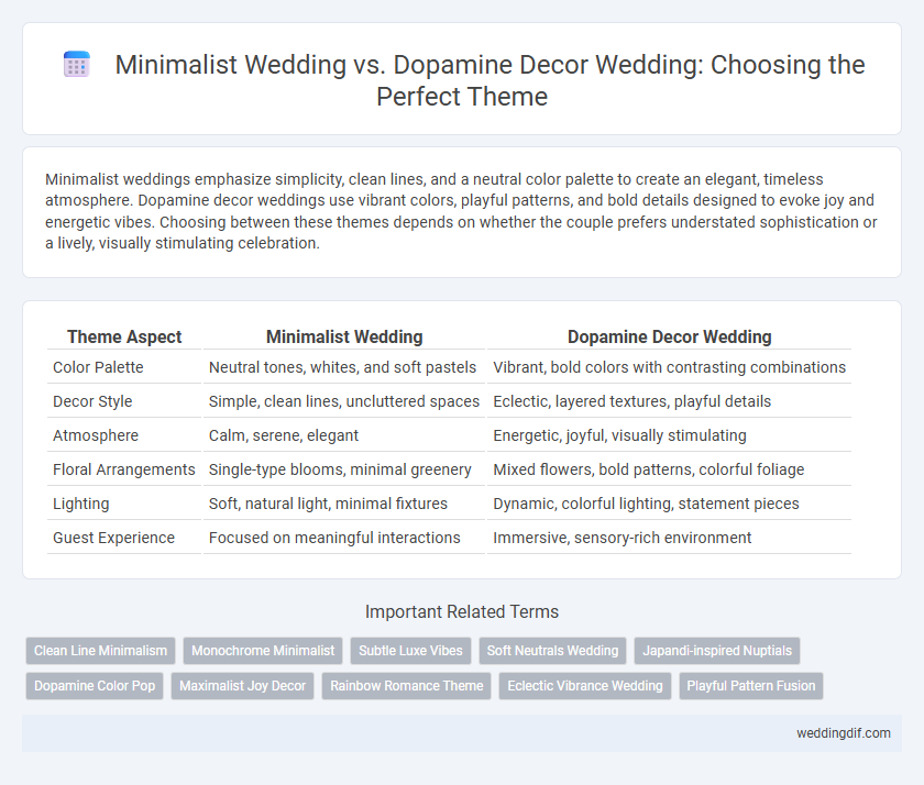 Minimalist Wedding vs. Dopamine Decor Wedding: Choosing the Perfect Theme