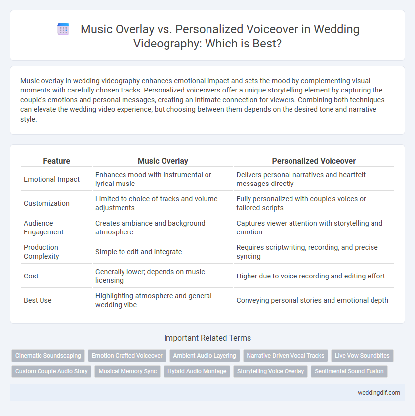 Music Overlay vs. Personalized Voiceover in Wedding Videography: Which is Best?