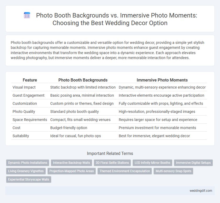 Photo Booth Backgrounds vs. Immersive Photo Moments: Choosing the Best Wedding Decor Option