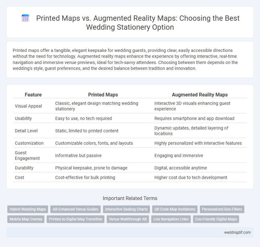 Printed Maps vs. Augmented Reality Maps: Choosing the Best Wedding Stationery Option