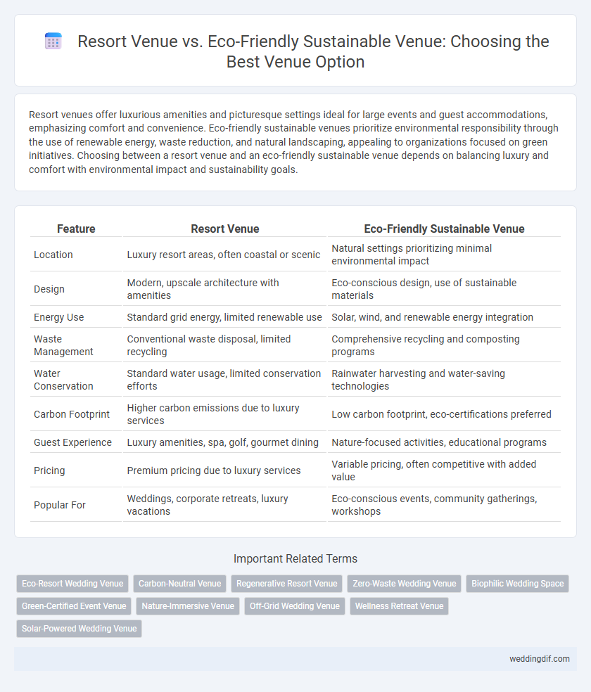 Resort Venue vs. Eco-Friendly Sustainable Venue: Choosing the Best Venue Option