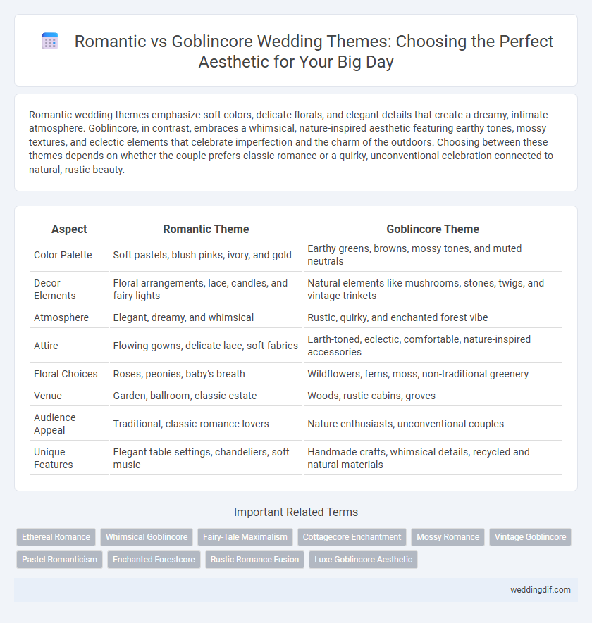 Romantic vs Goblincore Wedding Themes: Choosing the Perfect Aesthetic for Your Big Day