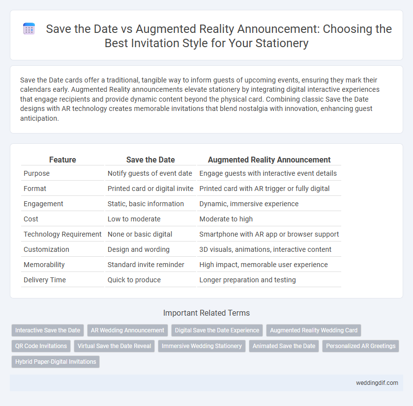 Save the Date vs Augmented Reality Announcement: Choosing the Best Invitation Style for Your Stationery
