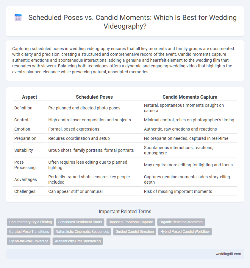 Scheduled Poses vs. Candid Moments: Which Is Best for Wedding Videography?