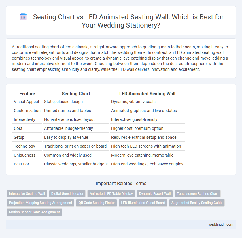 Seating Chart vs LED Animated Seating Wall: Which is Best for Your Wedding Stationery?