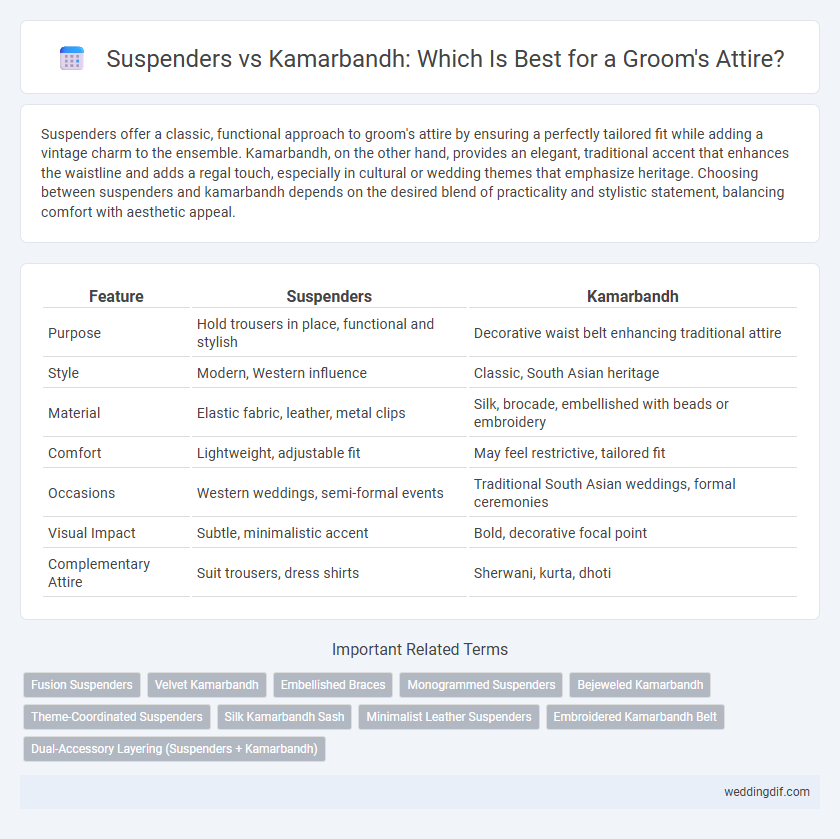 Suspenders vs Kamarbandh: Which Is Best for a Groom's Attire?