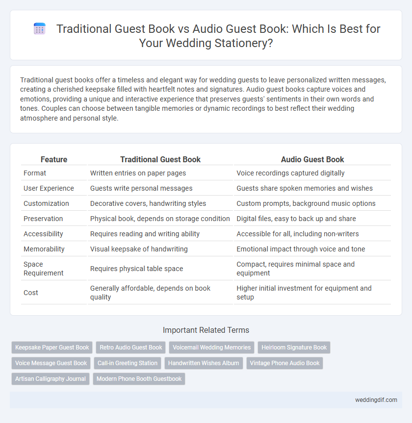 Traditional Guest Book vs Audio Guest Book: Which Is Best for Your Wedding Stationery?