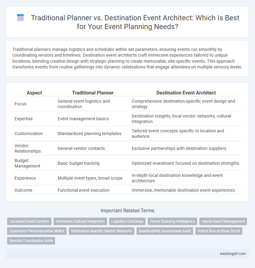 Traditional Planner vs. Destination Event Architect: Which Is Best for Your Event Planning Needs?