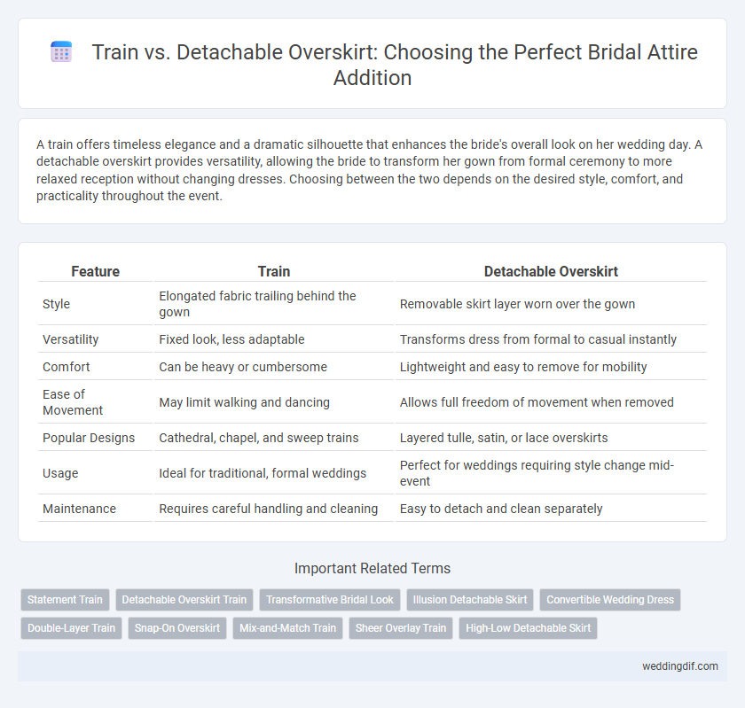 Train vs. Detachable Overskirt: Choosing the Perfect Bridal Attire Addition