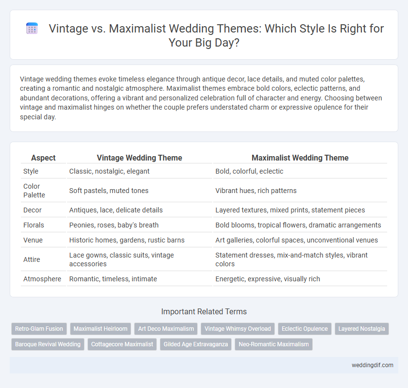 Vintage vs. Maximalist Wedding Themes: Which Style Is Right for Your Big Day?