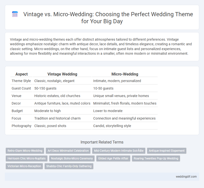 Vintage vs. Micro-Wedding: Choosing the Perfect Wedding Theme for Your Big Day