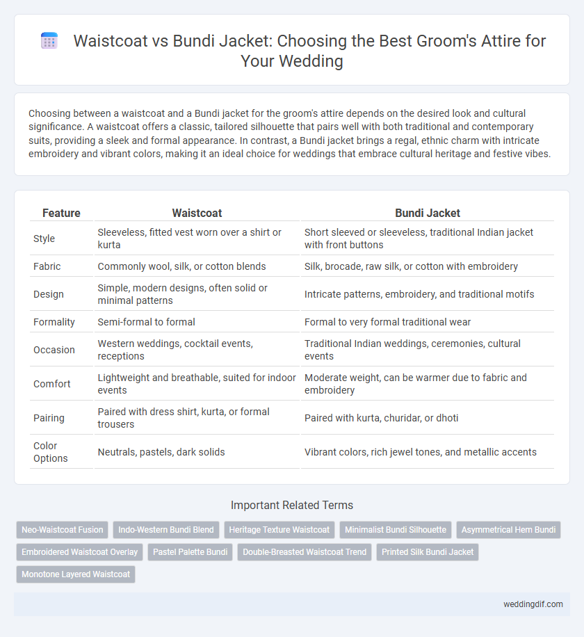 Waistcoat vs Bundi Jacket: Choosing the Best Groom's Attire for Your Wedding