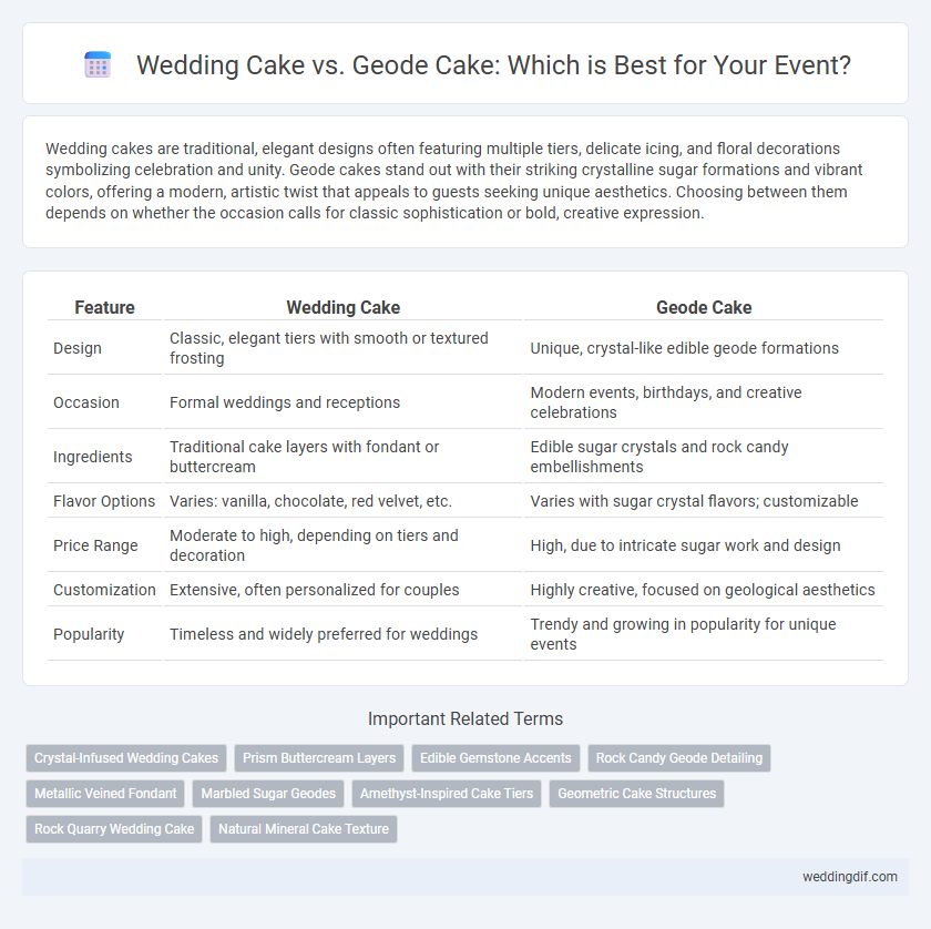 Wedding Cake vs. Geode Cake: Which is Best for Your Event?