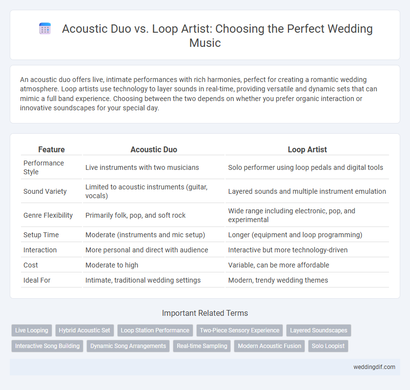 Acoustic Duo vs. Loop Artist: Choosing the Perfect Wedding Music