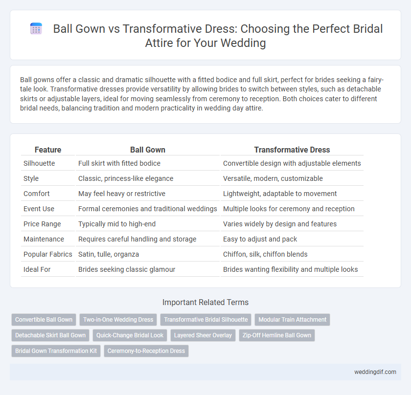 Ball Gown vs Transformative Dress: Choosing the Perfect Bridal Attire for Your Wedding