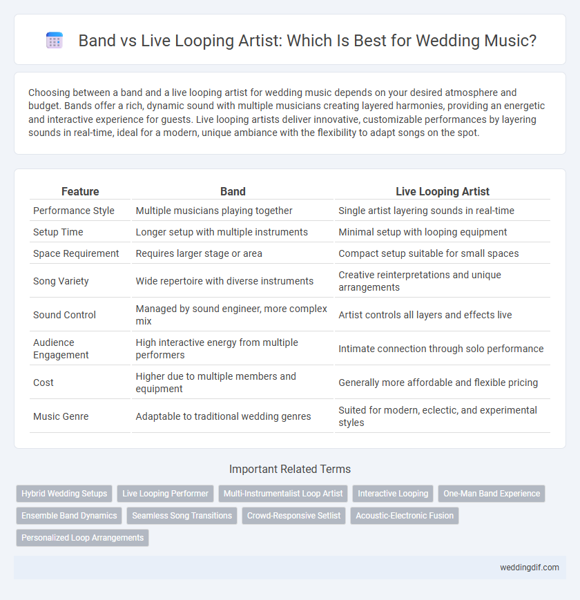 Band vs Live Looping Artist: Which Is Best for Wedding Music?